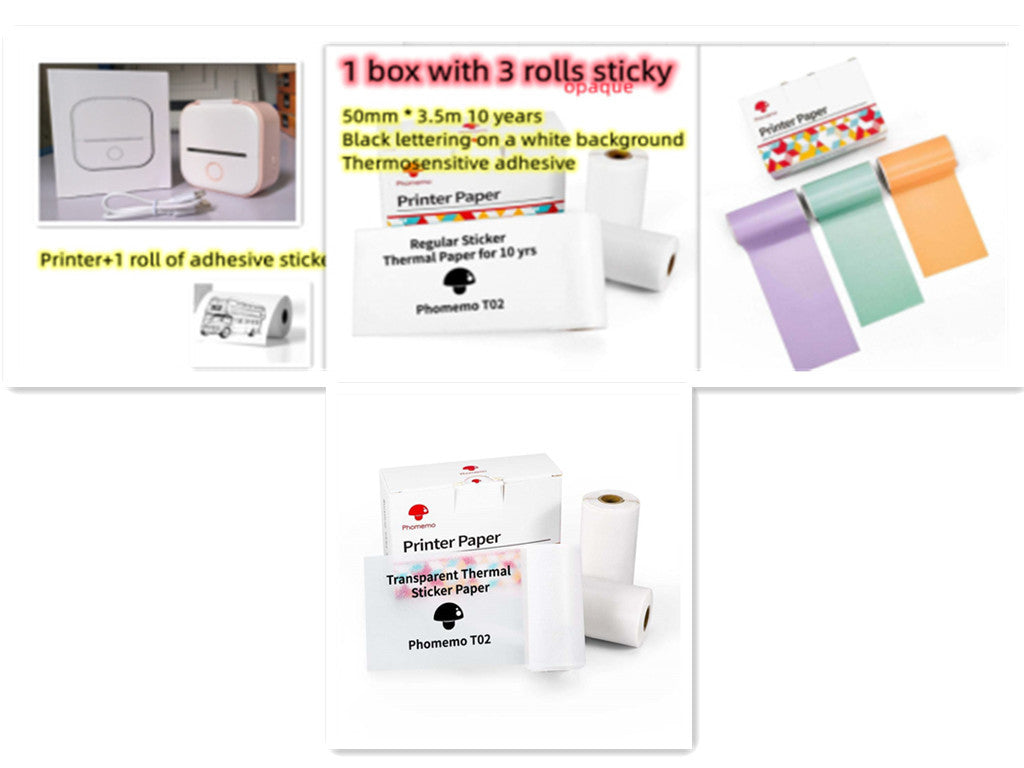 Mini Inkless Bluetooth Label Printer – Portable, Stylish & Built for Productivity