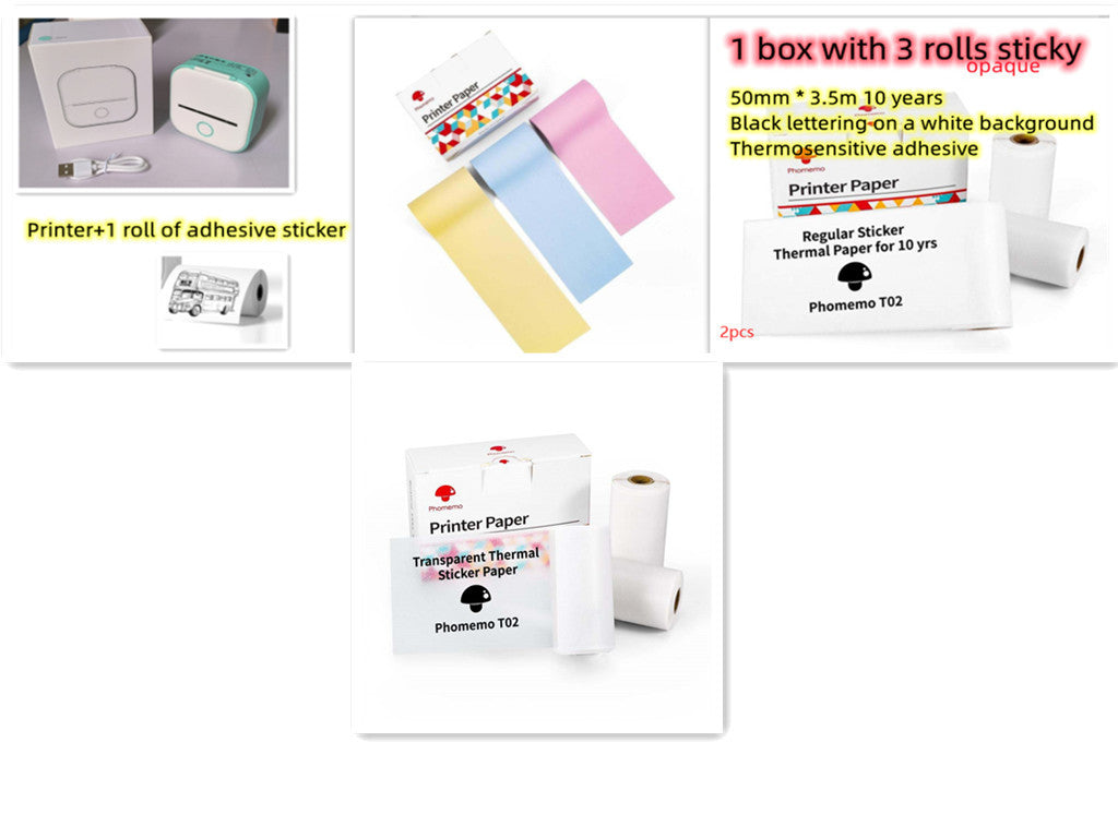 Mini Inkless Bluetooth Label Printer – Portable, Stylish & Built for Productivity