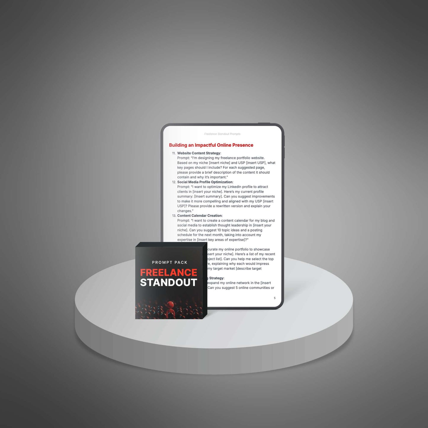 Freelance Standout Bundle – Ebook, Guide, Workbook, Checklist & AI Prompts for Personal Branding & Client Growth