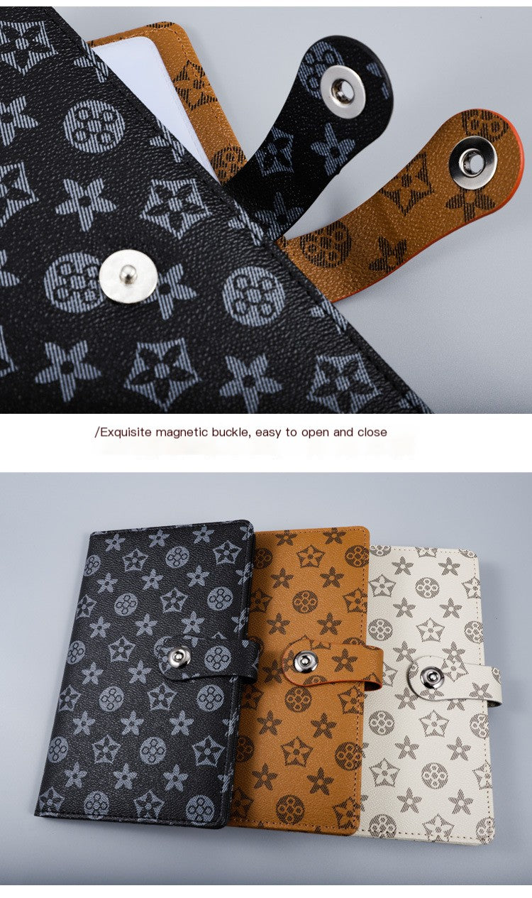 Luxury Leather Textured Bank Document Organizer – Elegant Wallet for Certificates & Cards