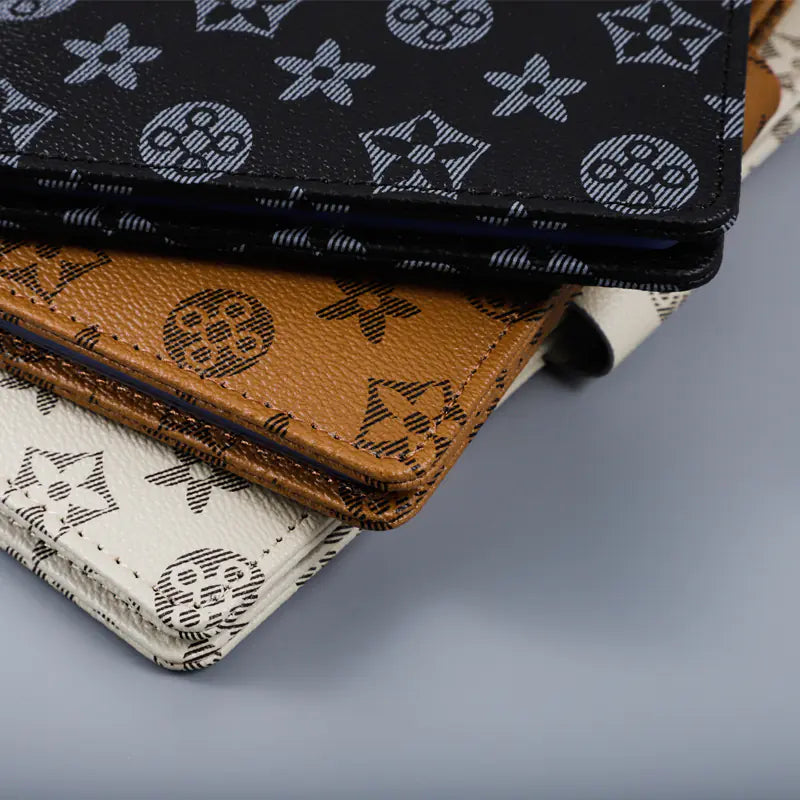 Luxury Leather Textured Bank Document Organizer – Elegant Wallet for Certificates & Cards