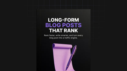 Long-Form Blog Posts That Rank | SEO Content Writing Ebook | Copywriting & Content Marketing Guide for Bloggers and Entrepreneurs