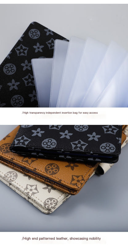 Luxury Leather Textured Bank Document Organizer – Elegant Wallet for Certificates & Cards