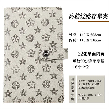 Luxury Leather Textured Bank Document Organizer – Elegant Wallet for Certificates & Cards