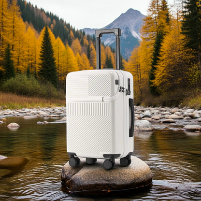 20-Inch Multifunctional Travel Suitcase with Cup Holder