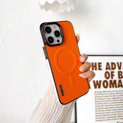 MagSafe Compatible Leather Case for iPhone & Samsung