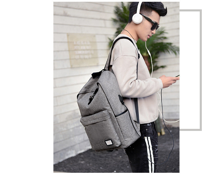 Casual USB Tech Backpack with Charging Port