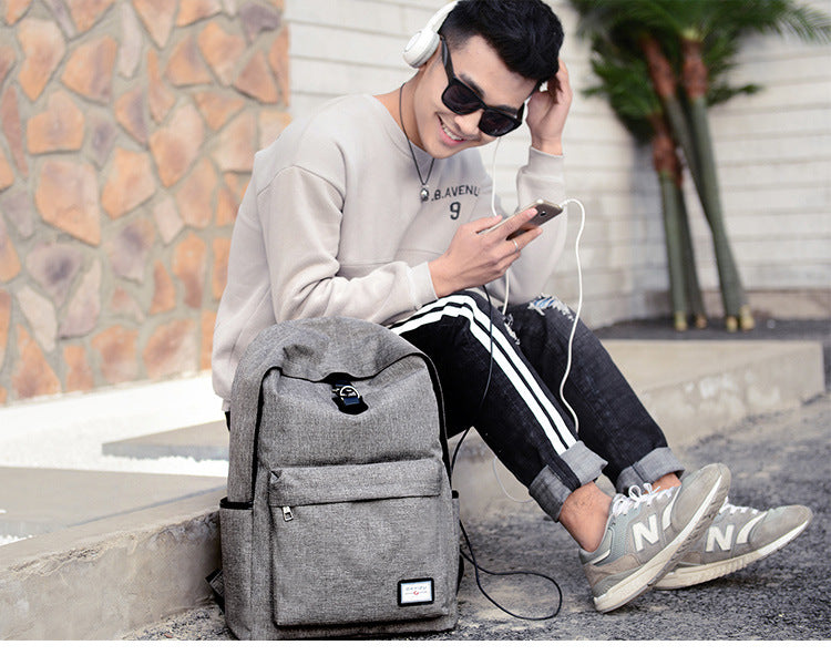 Casual USB Tech Backpack with Charging Port