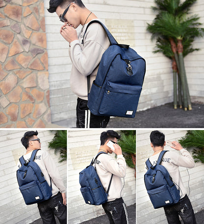 Casual USB Tech Backpack with Charging Port