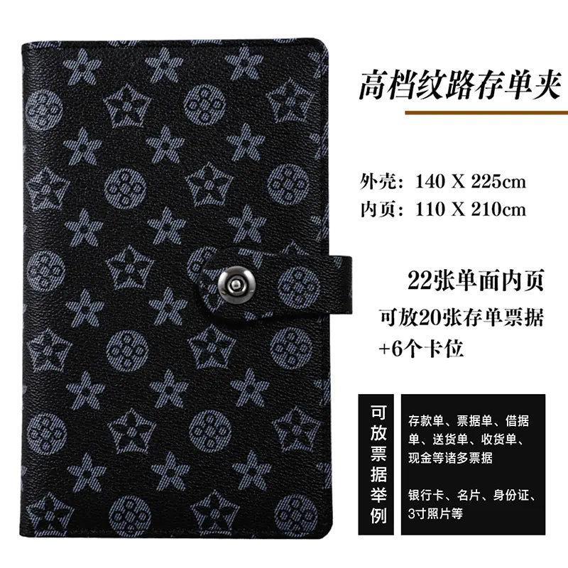 Luxury Leather Textured Bank Document Organizer – Elegant Wallet for Certificates & Cards