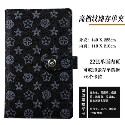 Luxury Leather Textured Bank Document Organizer – Elegant Wallet for Certificates & Cards