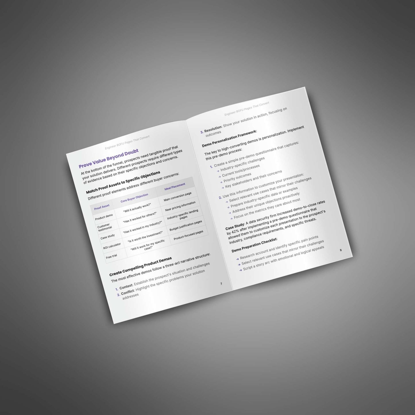 Engineer BOFU Pages that Convert (23-Page PDF Guide) – Conversion Page Playbook, Social Proof, Micro-Conversions, Risk Reversal