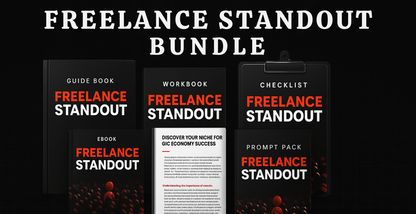 Freelance Standout Bundle – Ebook, Guide, Workbook, Checklist & AI Prompts for Personal Branding & Client Growth