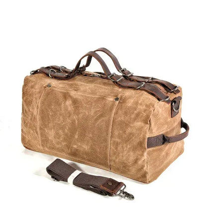 Retro Waxed Canvas Gym Duffel Bag – Rugged Style Meets Everyday Travel