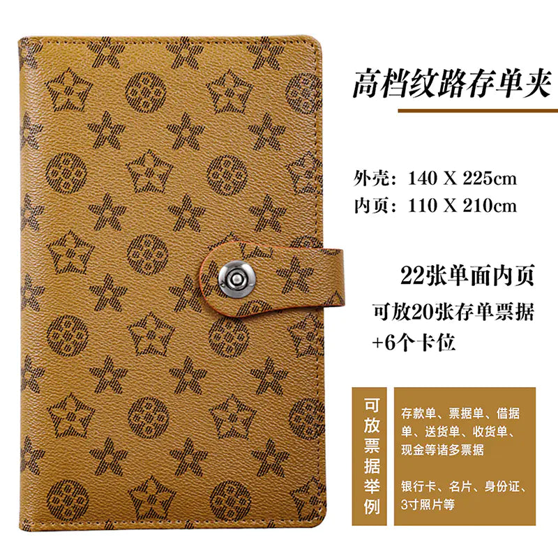 Luxury Leather Textured Bank Document Organizer – Elegant Wallet for Certificates & Cards