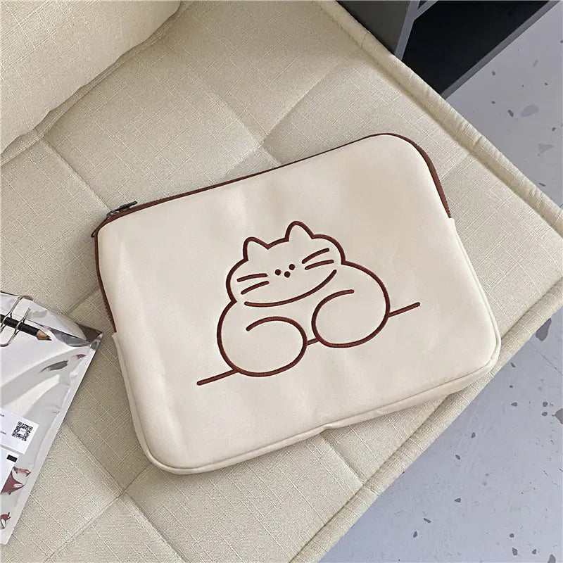 Cute Embroidered Animal Tablet Sleeve – Carry Your Tech with Personality