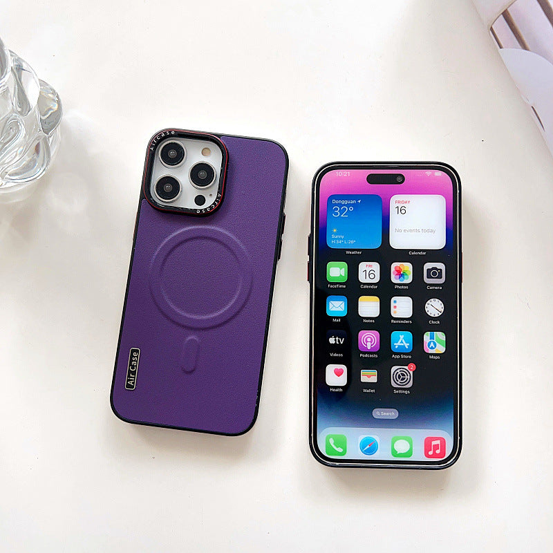 MagSafe Compatible Leather Case for iPhone & Samsung