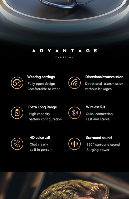 M55 Bone Conduction Bluetooth Earphones