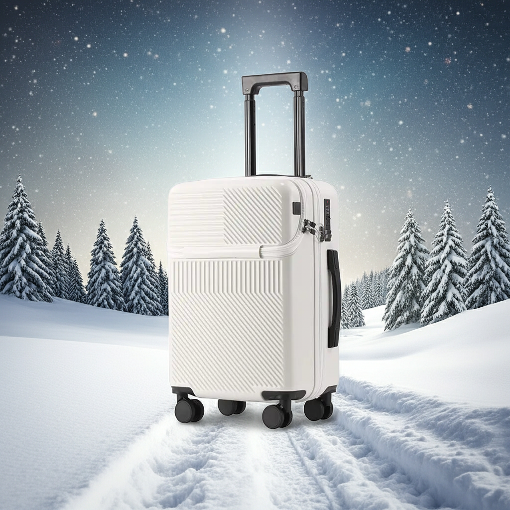 20-Inch Multifunctional Travel Suitcase with Cup Holder