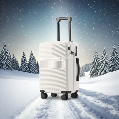 20-Inch Multifunctional Travel Suitcase with Cup Holder