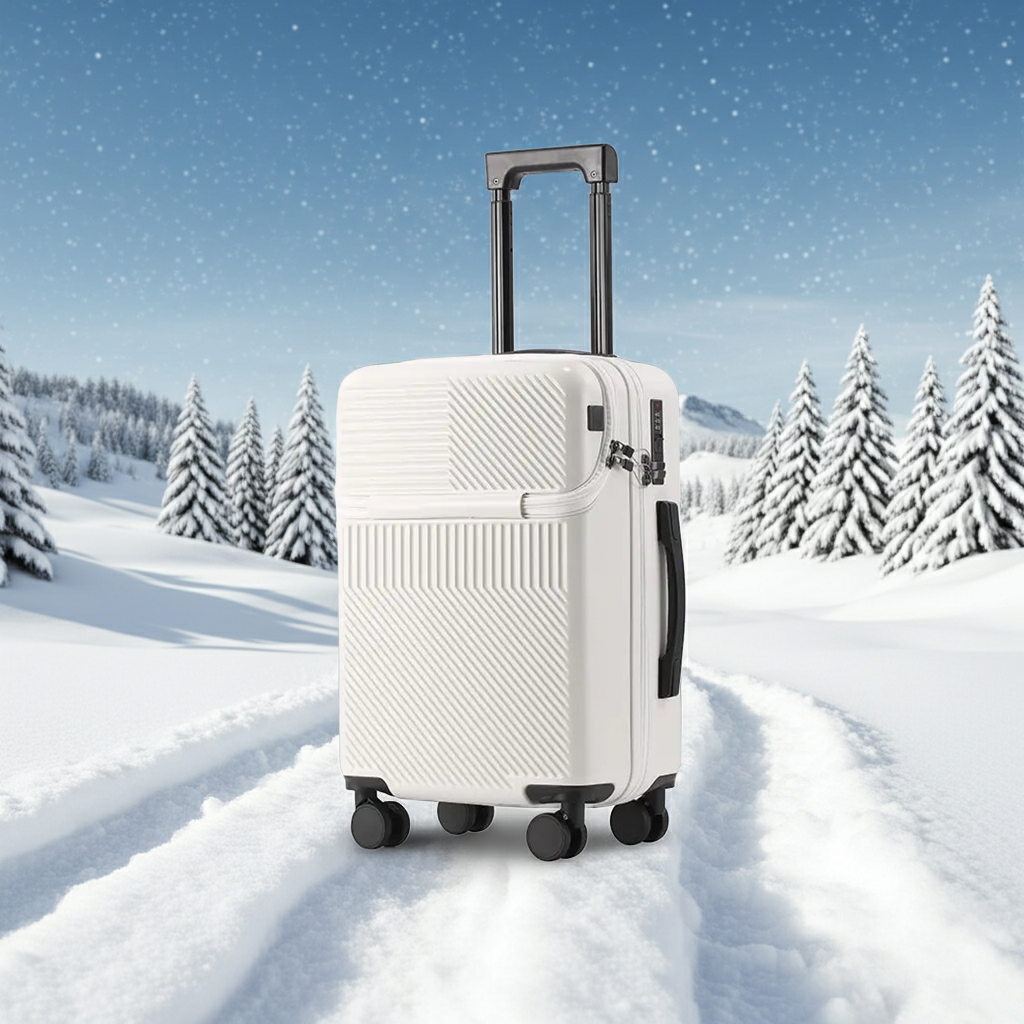 20-Inch Multifunctional Travel Suitcase with Cup Holder