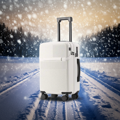 20-Inch Multifunctional Travel Suitcase with Cup Holder