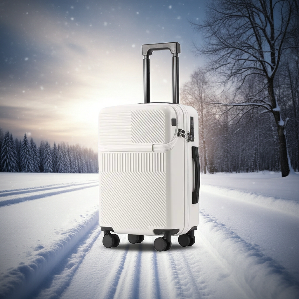 20-Inch Multifunctional Travel Suitcase with Cup Holder