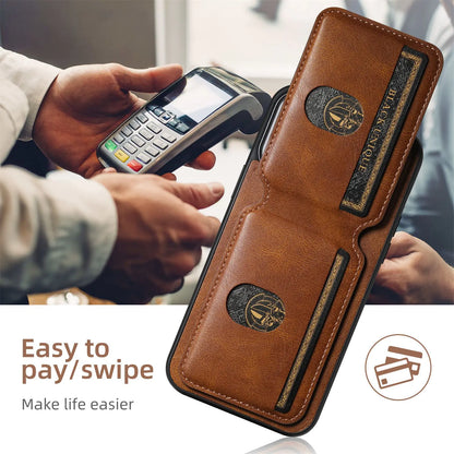 Vintage Leather Wallet Phone Case – For iPhone 15 Pro, Samsung S24U, Google & More