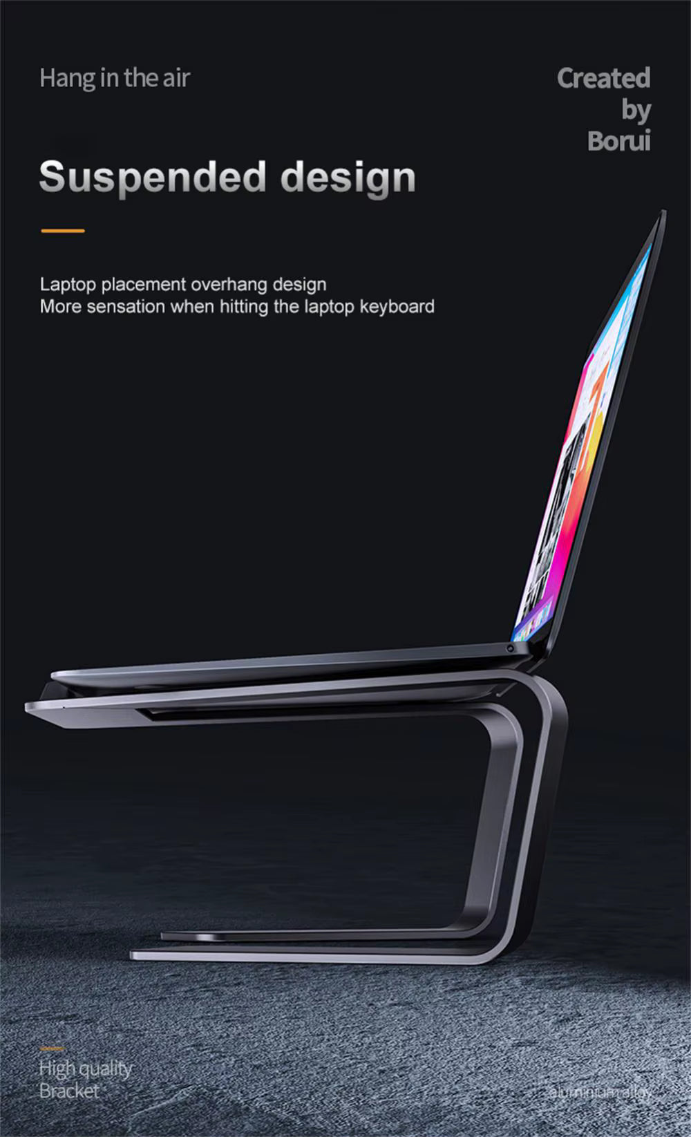 Adjustable Metal Laptop Stand – Ergonomic Aluminum Holder for Tablets & Laptops