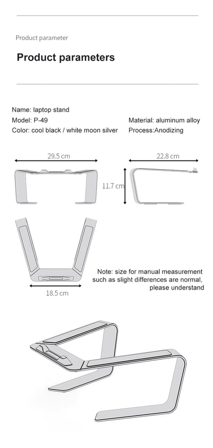 Adjustable Metal Laptop Stand – Ergonomic Aluminum Holder for Tablets & Laptops