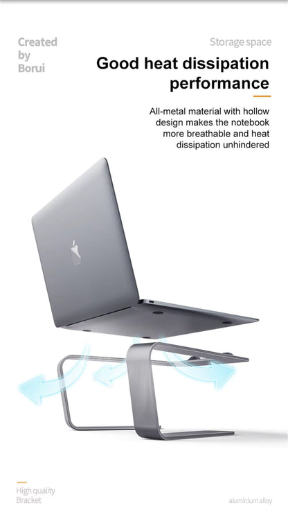 Adjustable Metal Laptop Stand – Ergonomic Aluminum Holder for Tablets & Laptops