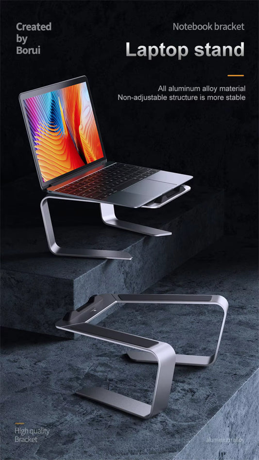 Adjustable Metal Laptop Stand – Ergonomic Aluminum Holder for Tablets & Laptops