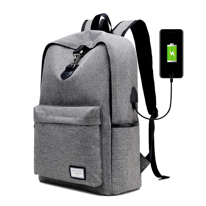 Casual USB Tech Backpack with Charging Port