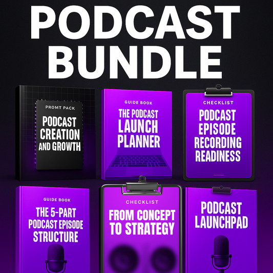 Ultimate Podcast Launch Bundle - Complete Digital Guide Collection for Content Creators & Entrepreneurs