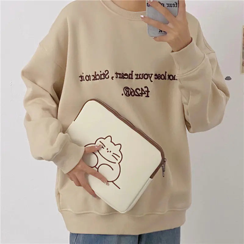 Cute Embroidered Animal Tablet Sleeve – Carry Your Tech with Personality