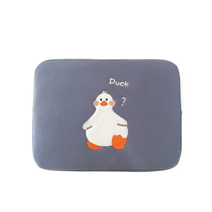 Cute Cartoon Duck Embroidered Tablet Case – Fun Protection for Your Tech