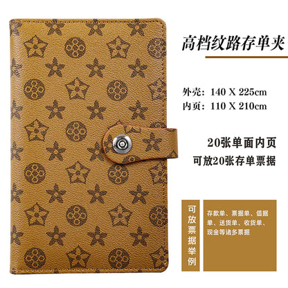 Luxury Leather Textured Bank Document Organizer – Elegant Wallet for Certificates & Cards