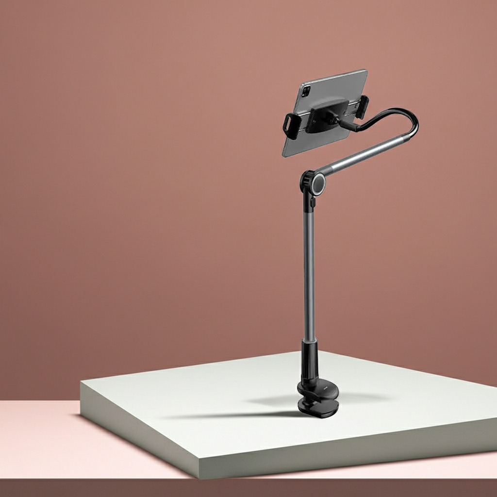 Adjustable Bedside & Desktop Stand for Tablets and Phones – Hands-Free Comfort Anywhere