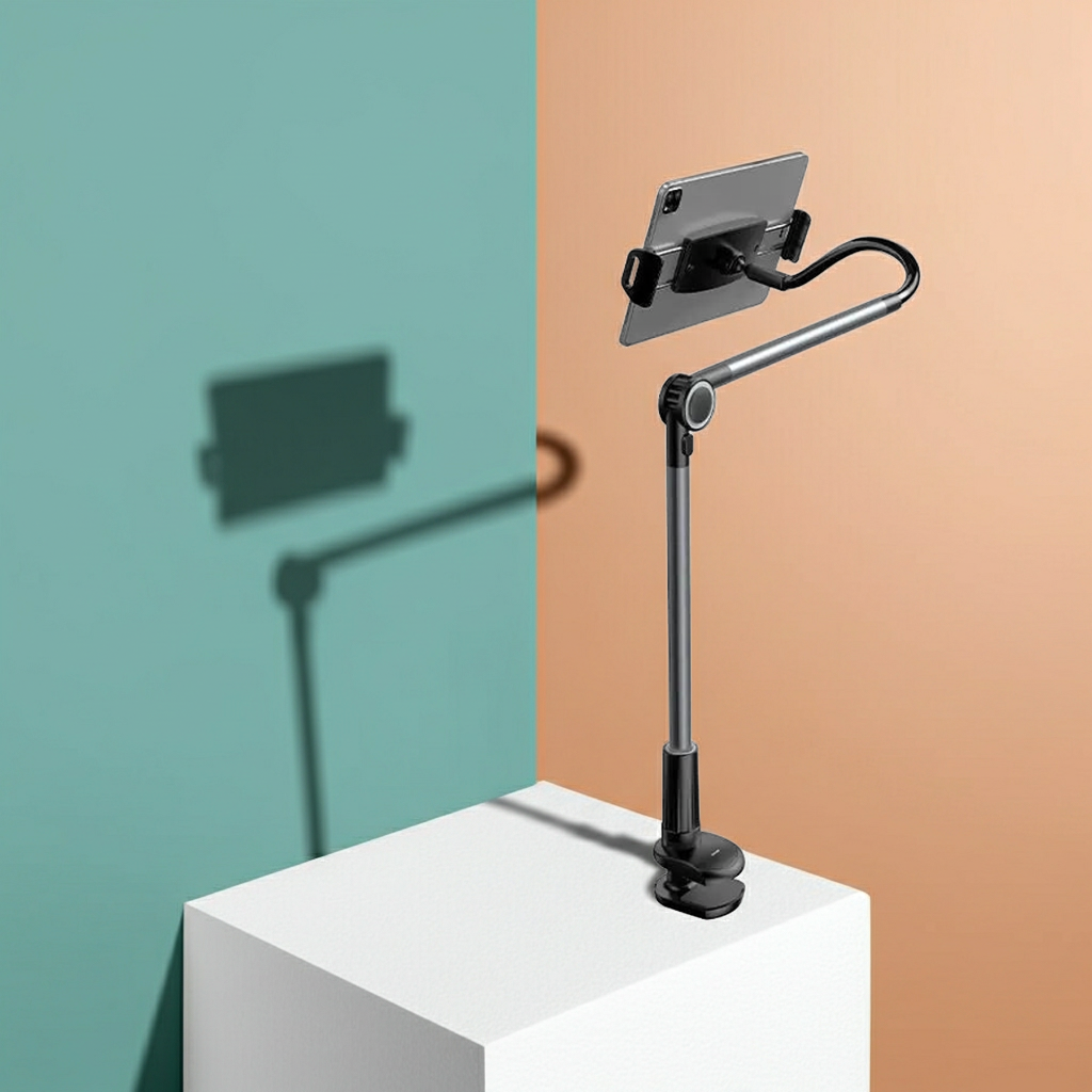 Adjustable Bedside & Desktop Stand for Tablets and Phones – Hands-Free Comfort Anywhere