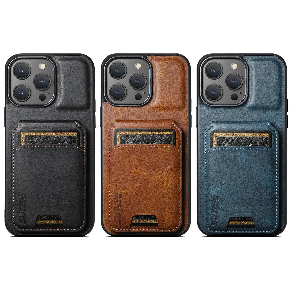 Vintage Leather Wallet Phone Case – For iPhone 15 Pro, Samsung S24U, Google & More